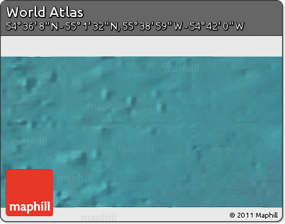 Satellite 3D Map of the Area around 54° 48' 50" N, 55° 10' 29" W