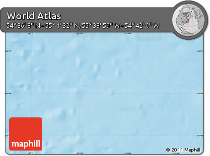 Physical Map of the Area around 54° 48' 50" N, 55° 10' 29" W