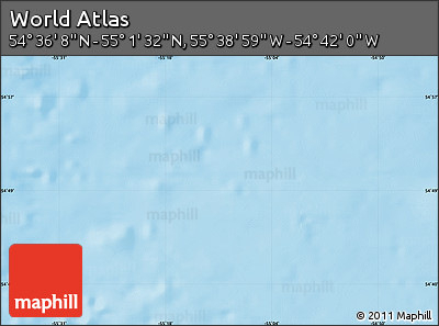 Physical Map of the Area around 54° 48' 50" N, 55° 10' 29" W
