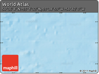 Physical Map of the Area around 54° 48' 50" N, 55° 10' 29" W