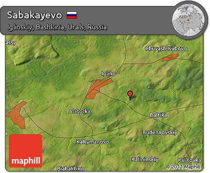 Satellite 3D Map of Sabakayevo
