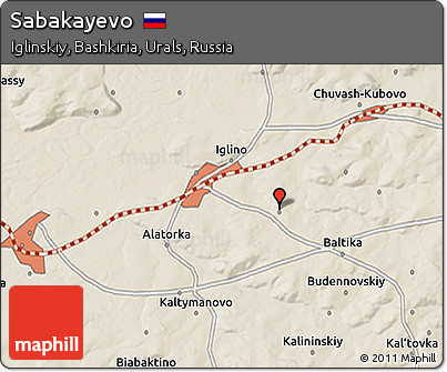 Shaded Relief 3D Map of Sabakayevo