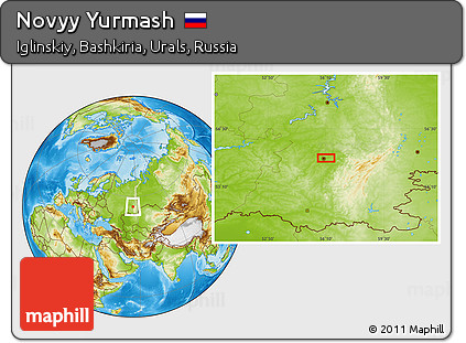 Physical Location Map of Novyy Yurmash
