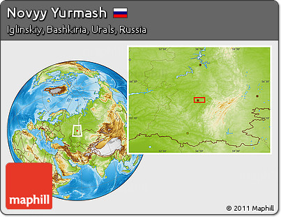 Physical Location Map of Novyy Yurmash