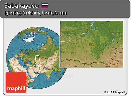 Satellite Location Map of Sabakayevo