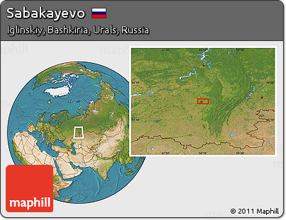 Satellite Location Map of Sabakayevo