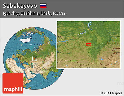 Satellite Location Map of Sabakayevo