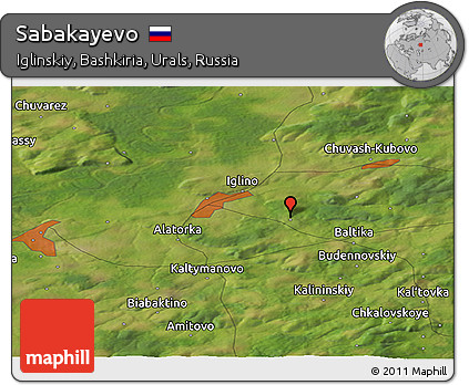 Satellite Panoramic Map of Sabakayevo