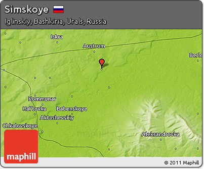 Physical 3D Map of Simskoye