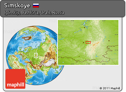 Physical Location Map of Simskoye