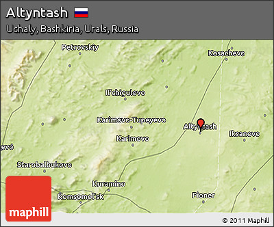 Physical 3D Map of Altyntash