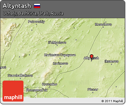 Physical 3D Map of Altyntash