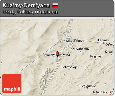 Shaded Relief 3D Map of Kuz'my-Dem'yana