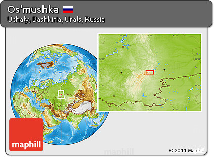 Physical Location Map of Os'mushka