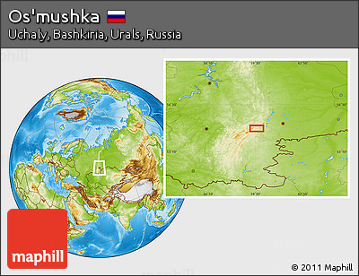 Physical Location Map of Os'mushka