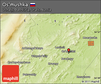 Physical Map of Os'mushka
