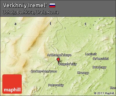 Physical Map of Verkhniy Iremel'