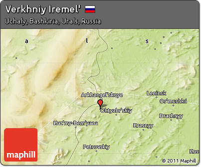 Physical Map of Verkhniy Iremel'