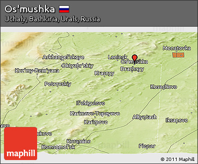Physical Panoramic Map of Os'mushka