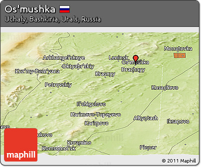Physical Panoramic Map of Os'mushka