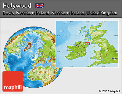 Physical Location Map of Holywood