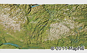 Satellite 3D Map of the area around 54° 48' 50" N, 61° 58' 30" W