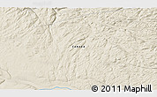 Shaded Relief 3D Map of the area around 54° 48' 50" N, 61° 58' 30" W