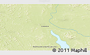 Physical 3D Map of the area around 54° 48' 50" N, 64° 31' 30" W
