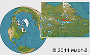 Satellite Location Map of the area around 54° 48' 50" N, 64° 31' 30" W