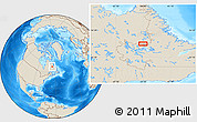 Shaded Relief Location Map of the area around 54° 48' 50" N, 64° 31' 30" W