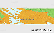 Political Panoramic Map of the area around 54° 48' 50" N, 66° 13' 29" W