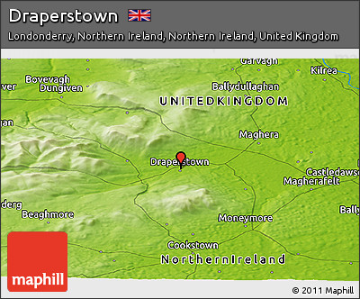 Physical Panoramic Map of Draperstown
