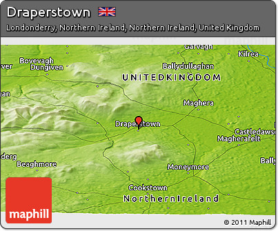 Physical Panoramic Map of Draperstown