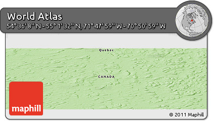 Political Panoramic Map of the Area around 54° 48' 50" N, 71° 19' 29" W