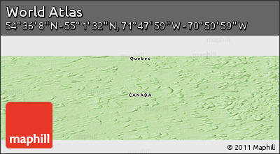 Political Panoramic Map of the Area around 54° 48' 50" N, 71° 19' 29" W