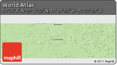 Political Panoramic Map of the Area around 54° 48' 50" N, 71° 19' 29" W