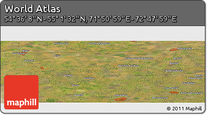 Satellite Panoramic Map of the Area around 54° 48' 50" N, 72° 19' 29" E