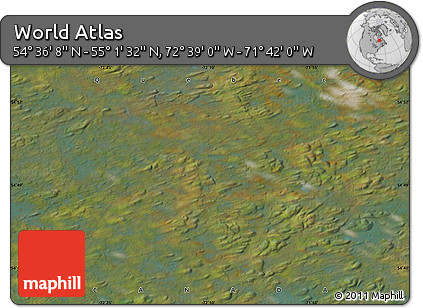 Satellite Map of the Area around 54° 48' 50" N, 72° 10' 30" W