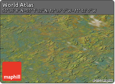 Satellite Map of the Area around 54° 48' 50" N, 72° 10' 30" W