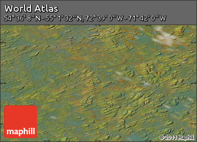 Satellite Map of the Area around 54° 48' 50" N, 72° 10' 30" W