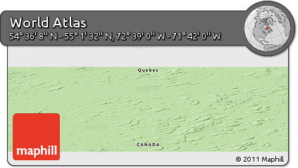 Political Panoramic Map of the Area around 54° 48' 50" N, 72° 10' 30" W