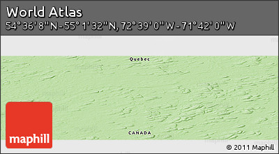 Political Panoramic Map of the Area around 54° 48' 50" N, 72° 10' 30" W