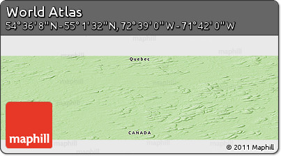 Political Panoramic Map of the Area around 54° 48' 50" N, 72° 10' 30" W