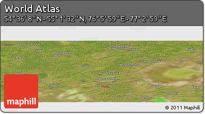 Satellite Panoramic Map of the Area around 54° 48' 50" N, 76° 34' 29" E
