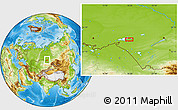 Physical Location Map of the area around 54° 48' 50" N, 78° 16' 30" E