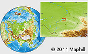 Physical Location Map of Novolugovoye