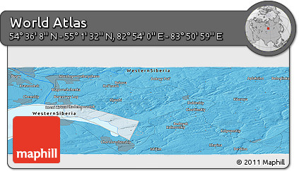 Political Panoramic Map of the Area around 54° 48' 50" N, 83° 22' 30" E