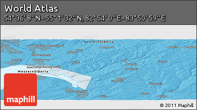 Political Panoramic Map of the Area around 54° 48' 50" N, 83° 22' 30" E