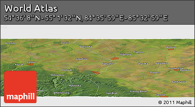 Satellite Panoramic Map of the Area around 54° 48' 50" N, 85° 4' 29" E
