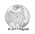 Outline Map of the Area around 54° 48' 50" N, 88° 28' 29" E, rectangular outline